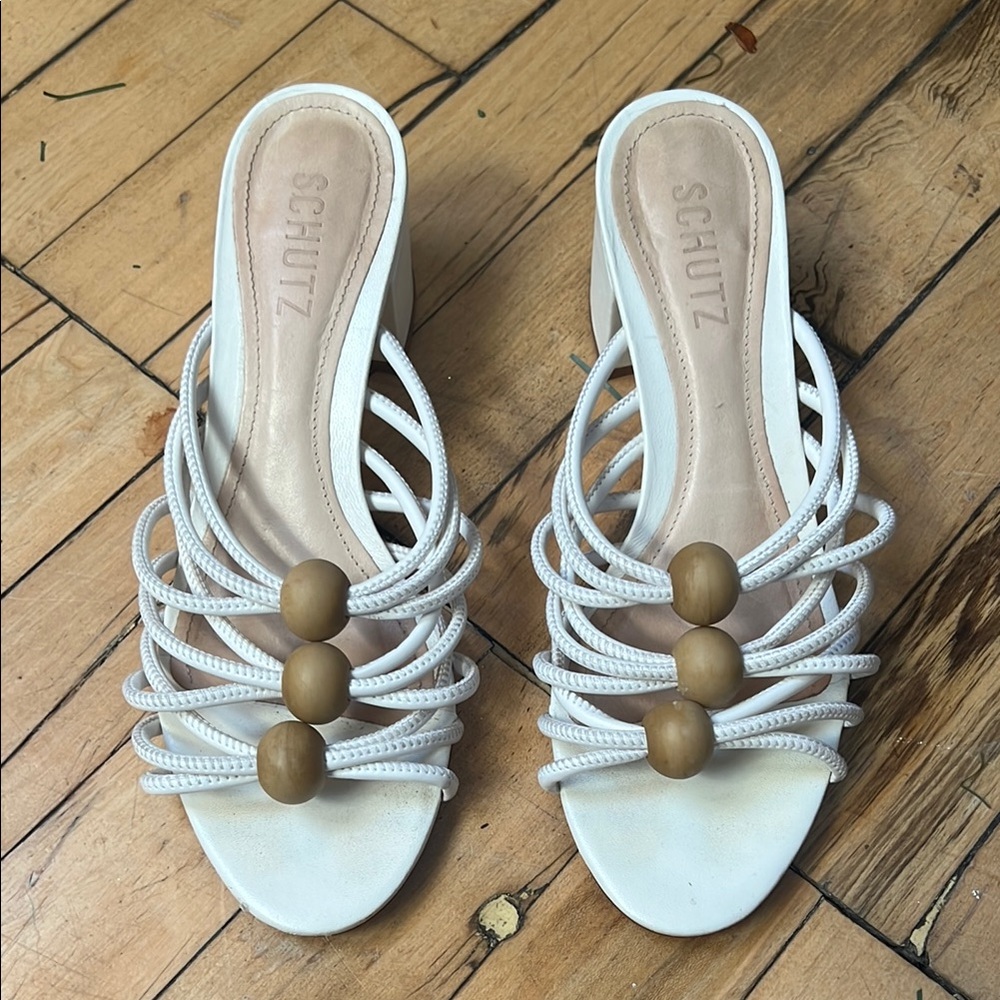 Schutz White Women's Sandals
